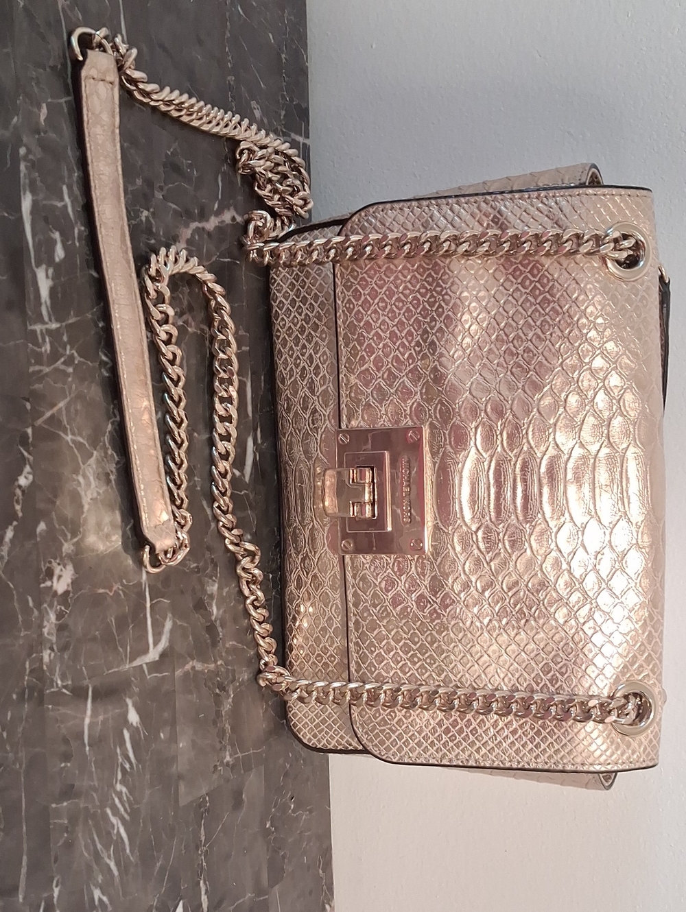 Michael Kors Metallic Gold Chain Shoulder Bag